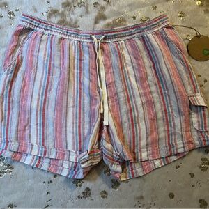 NWT Akini XL Pattern Linn Style Shorts Drawstring Waist W/ Side Pocket